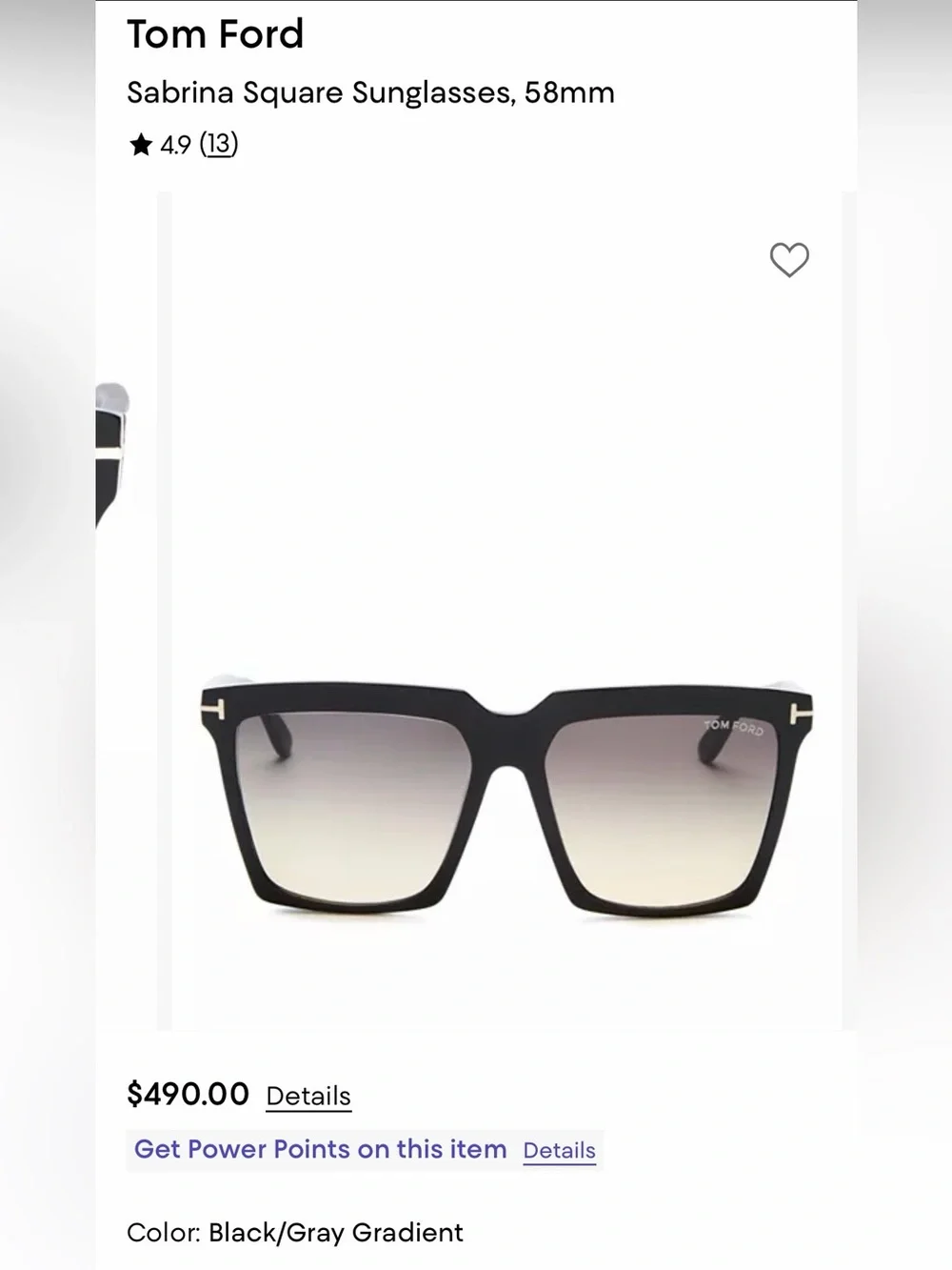 Tom Ford excellent comes